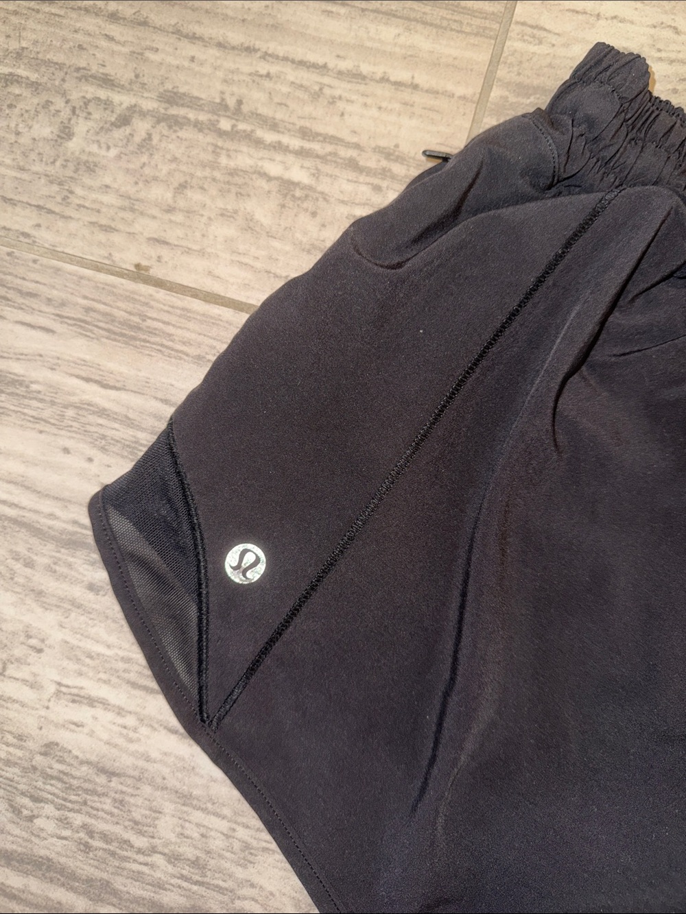 lululemon athletica Black Women's Athletic Shorts with Reflective Accents - Picture 3 of 4